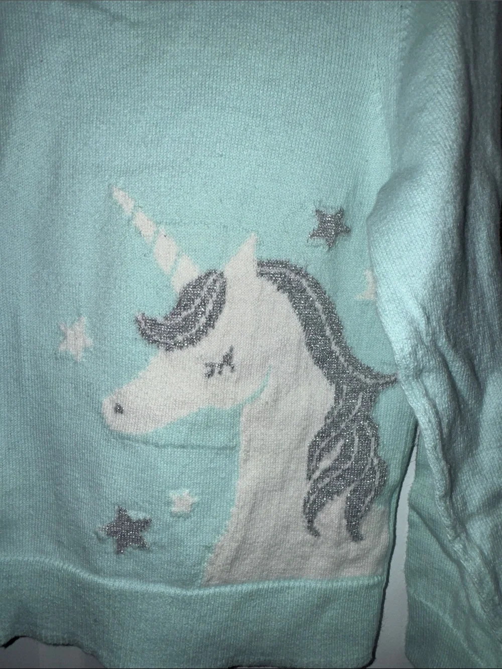GAP Mint Green Unicorn Sweater